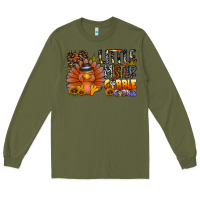 Army Green little mister gobble gobble Long Sleeve Tee - CowhideDigitalArt