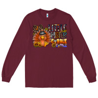 Burgundy little mister gobble gobble Long Sleeve Tee - CowhideDigitalArt