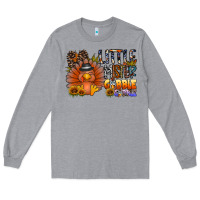 Heather Grey little mister gobble gobble Long Sleeve Tee - CowhideDigitalArt