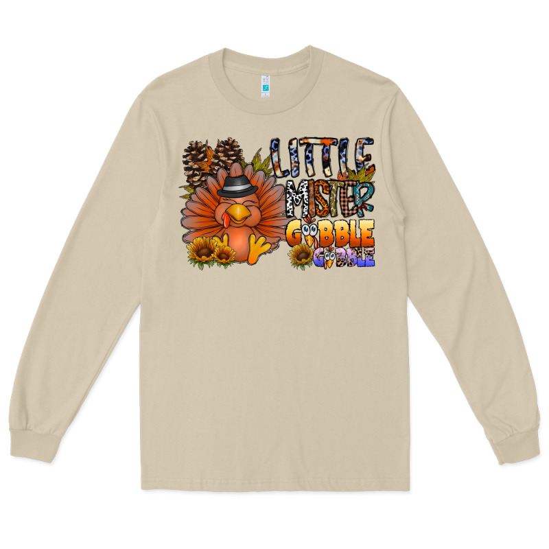 Little Mister Gobble Gobble Long Sleeve Tee by CowhideDigitalArt | Teevron