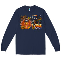 Navy little mister gobble gobble Long Sleeve Tee - CowhideDigitalArt