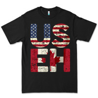 Black canada us eh american canadian flag vintage america colors patriotic g Premium Tee - linhVisuals
