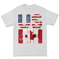 Dove Grey canada us eh american canadian flag vintage america colors patriotic g Premium Tee - linhVisuals