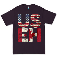 Plum canada us eh american canadian flag vintage america colors patriotic g Premium Tee - linhVisuals