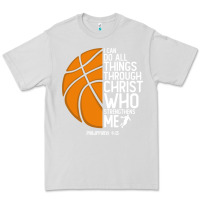 Dove Grey christian basketball i can do all things through christ philippians 41 Premium Tee - linhVisuals