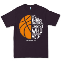 Plum christian basketball i can do all things through christ philippians 41 Premium Tee - linhVisuals