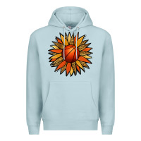 Blue Mist Basketball Sunflower Premium Hoodie - Jasminsmagicworld