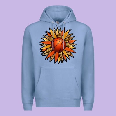 Basketball Sunflower Premium Hoodie Designed By Jasminsmagicworld