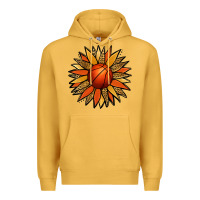 Mustard Basketball Sunflower Premium Hoodie - Jasminsmagicworld