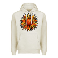 Oatmeal Heather Basketball Sunflower Premium Hoodie - Jasminsmagicworld