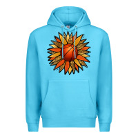 Ocean Blue Basketball Sunflower Premium Hoodie - Jasminsmagicworld