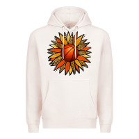 Pale Pink Basketball Sunflower Premium Hoodie - Jasminsmagicworld