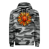 Slate Camo Basketball Sunflower Premium Hoodie - Jasminsmagicworld