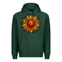 Sports Green Basketball Sunflower Premium Hoodie - Jasminsmagicworld