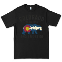 Black colorado is calling and i must go state flag with wild bear Premium Tee - linhVisuals