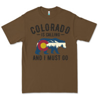 Cacao colorado is calling and i must go state flag with wild bear Premium Tee - linhVisuals