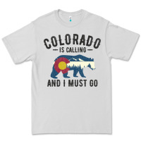 Dove Grey colorado is calling and i must go state flag with wild bear Premium Tee - linhVisuals