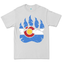 Dove Grey colorado state flag bear paw print pocket place Premium Tee - linhVisuals