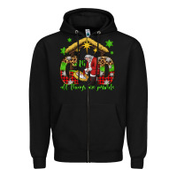 Black with god all things are possible santa baby jesus Zipper Hoodie - Jasminsmagicworld
