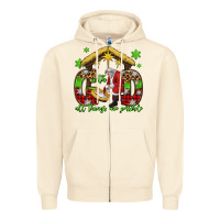 Sandshell with god all things are possible santa baby jesus Zipper Hoodie - Jasminsmagicworld