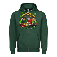 Sports Green with god all things are possible santa baby jesus Zipper Hoodie - Jasminsmagicworld