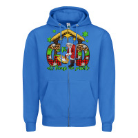 True Royal with god all things are possible santa baby jesus Zipper Hoodie - Jasminsmagicworld