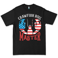 Crawfish Boil Master American  Flag Us Big Red Lobster Design Premium Tee | Teevron