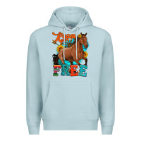 Blue Mist roam free galloping Premium Hoodie - Artiststas