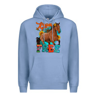 Colony Blue roam free galloping Premium Hoodie - Artiststas