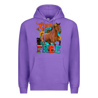 Purple roam free galloping Premium Hoodie - Artiststas
