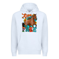 White roam free galloping Premium Hoodie - Artiststas