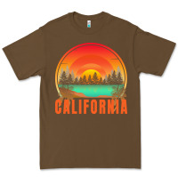 Cacao california t  shirt california sunset vintage trees scenery t  shirt Premium Tee - linhVisuals