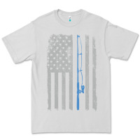 Dove Grey fishing american flag vintage fishing rod patriotic 4ht of july gift f Premium Tee - linhVisuals