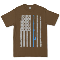 Cacao fishing american flag vintage fishing rod patriotic 4ht of july gift f Premium Tee - linhVisuals