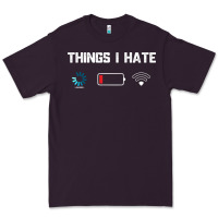 Plum funny things i hate low battery and wifi connection Premium Tee - linhVisuals
