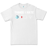 White funny things i hate low battery and wifi connection Premium Tee - linhVisuals