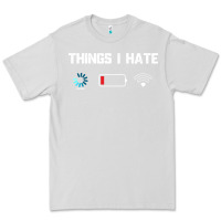 Dove Grey funny things i hate low battery and wifi connection Premium Tee - linhVisuals