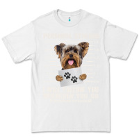White funny yorkie personal stalker yorkshire terrier  dog i will follow you Premium Tee - linhVisuals