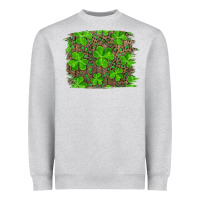 Heather Grey st patrick's day shamrock and leopard distressed background Heavyweight Sweatshirt - RanaPortraitStore