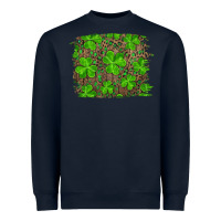 Navy st patrick's day shamrock and leopard distressed background Heavyweight Sweatshirt - RanaPortraitStore