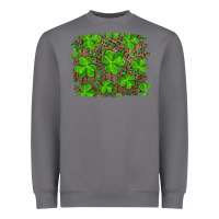 Storm st patrick's day shamrock and leopard distressed background Heavyweight Sweatshirt - RanaPortraitStore
