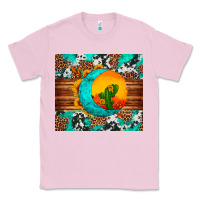 Bubblegum Pink sunflower desert cactus turquoise crescent Classic Tee - Artiststas