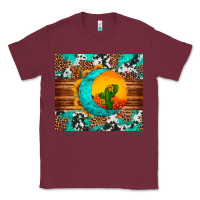 Burgundy sunflower desert cactus turquoise crescent Classic Tee - Artiststas