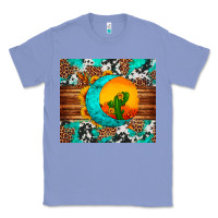 Colony Blue sunflower desert cactus turquoise crescent Classic Tee - Artiststas