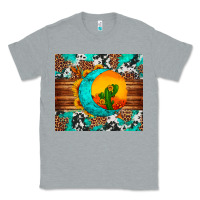 Heather Grey sunflower desert cactus turquoise crescent Classic Tee - Artiststas