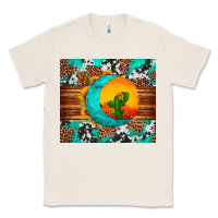 Natural sunflower desert cactus turquoise crescent Classic Tee - Artiststas