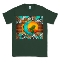 Sports Green sunflower desert cactus turquoise crescent Classic Tee - Artiststas