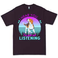 Plum beagle t  shirt i hear you i'm just not listening beagle lover t  shir Premium Tee - linhVisuals