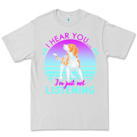 Dove Grey beagle t  shirt i hear you i'm just not listening beagle lover t  shir Premium Tee - linhVisuals