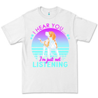 White beagle t  shirt i hear you i'm just not listening beagle lover t  shir Premium Tee - linhVisuals